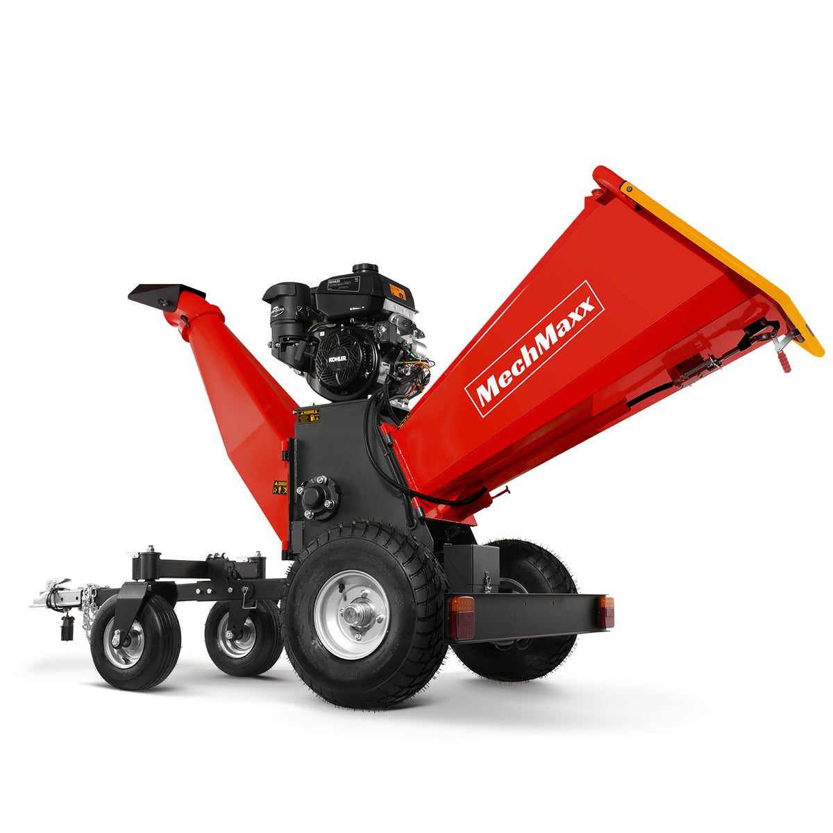 6 inch E-start KOHLER 429cc 14hp Gas Powered 4 - Wheel Drum Wood Chipper with Taillight , B150