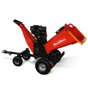 6 inch DUCAR E-Start 420cc 15hp Gas Powered 4 - Wheel Drum Wood Chipper with Taillight , B150