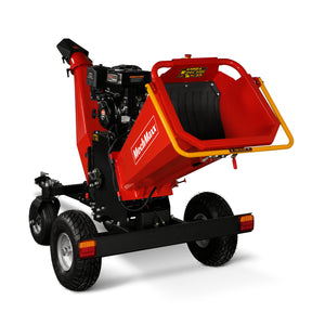 6 inch DUCAR E-Start 420cc 15hp Gas Powered 4 - Wheel Drum Wood Chipper with Taillight , B150