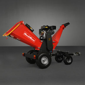 6 inch DUCAR E-Start 420cc 15hp Gas Powered 4 - Wheel Drum Wood Chipper with Taillight , B150