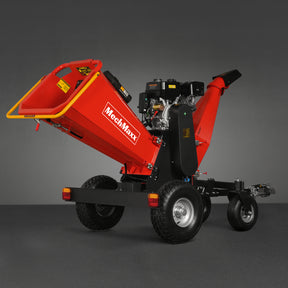 6 inch DUCAR E-Start 420cc 15hp Gas Powered 4 - Wheel Drum Wood Chipper with Taillight , B150