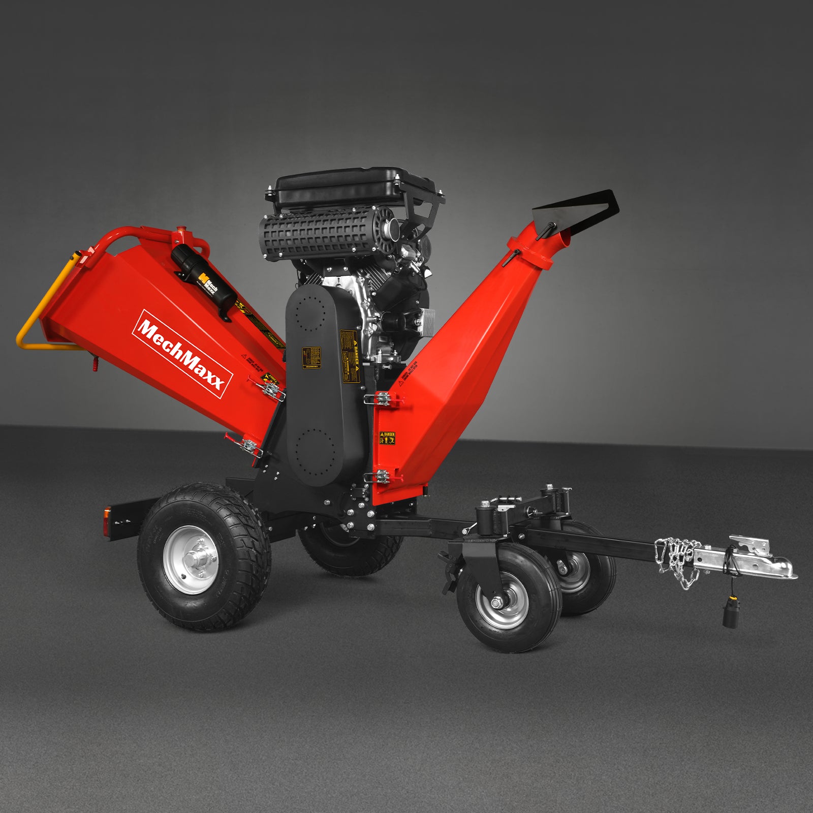 8 inch ZONSEN E-Start 1000cc 35hp Gas Powered 4 - Wheel Drum Wood Chipper with Taillight , B200