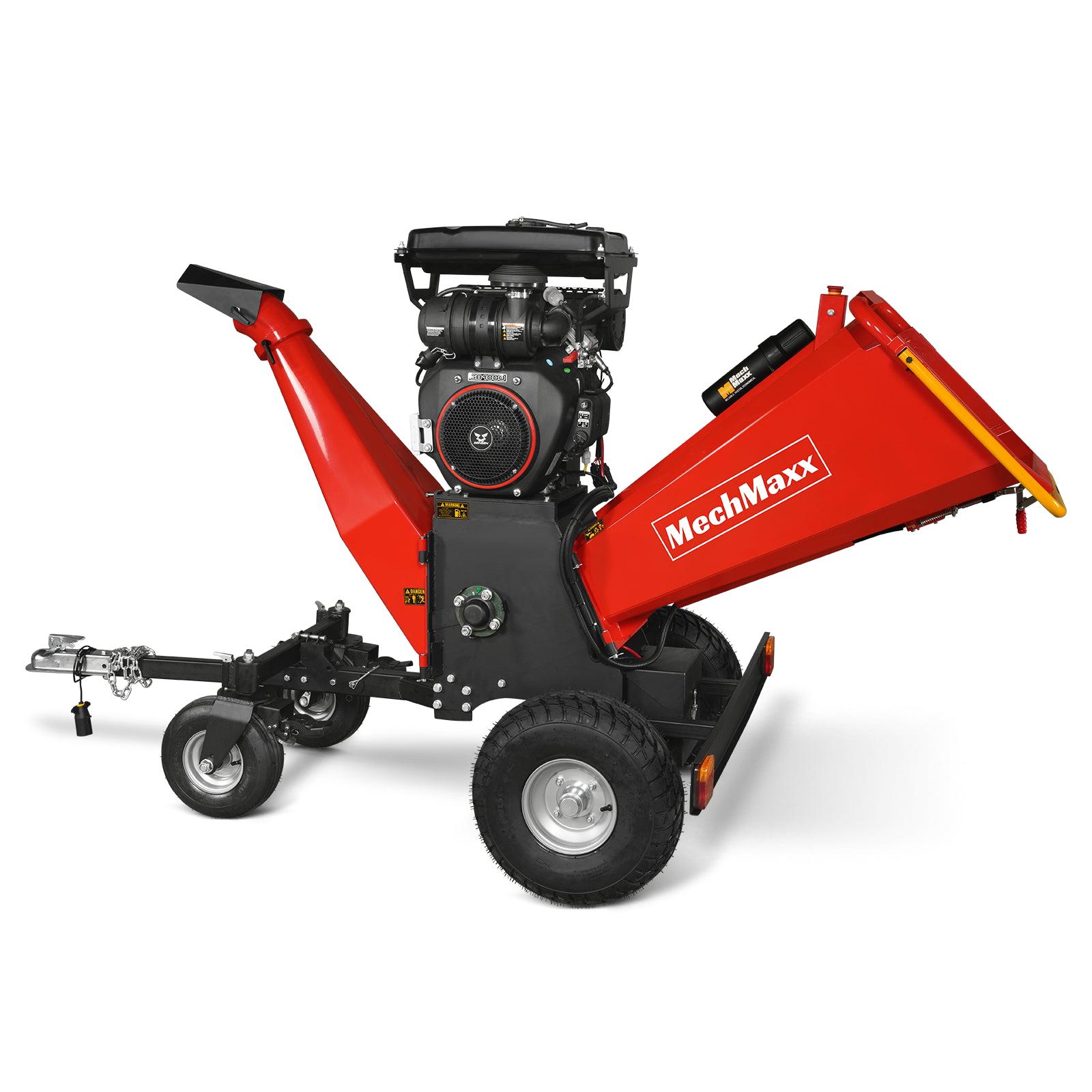 8 inch ZONSEN E-Start 1000cc 35hp Gas Powered 4 - Wheel Drum Wood Chipper with Taillight , B200