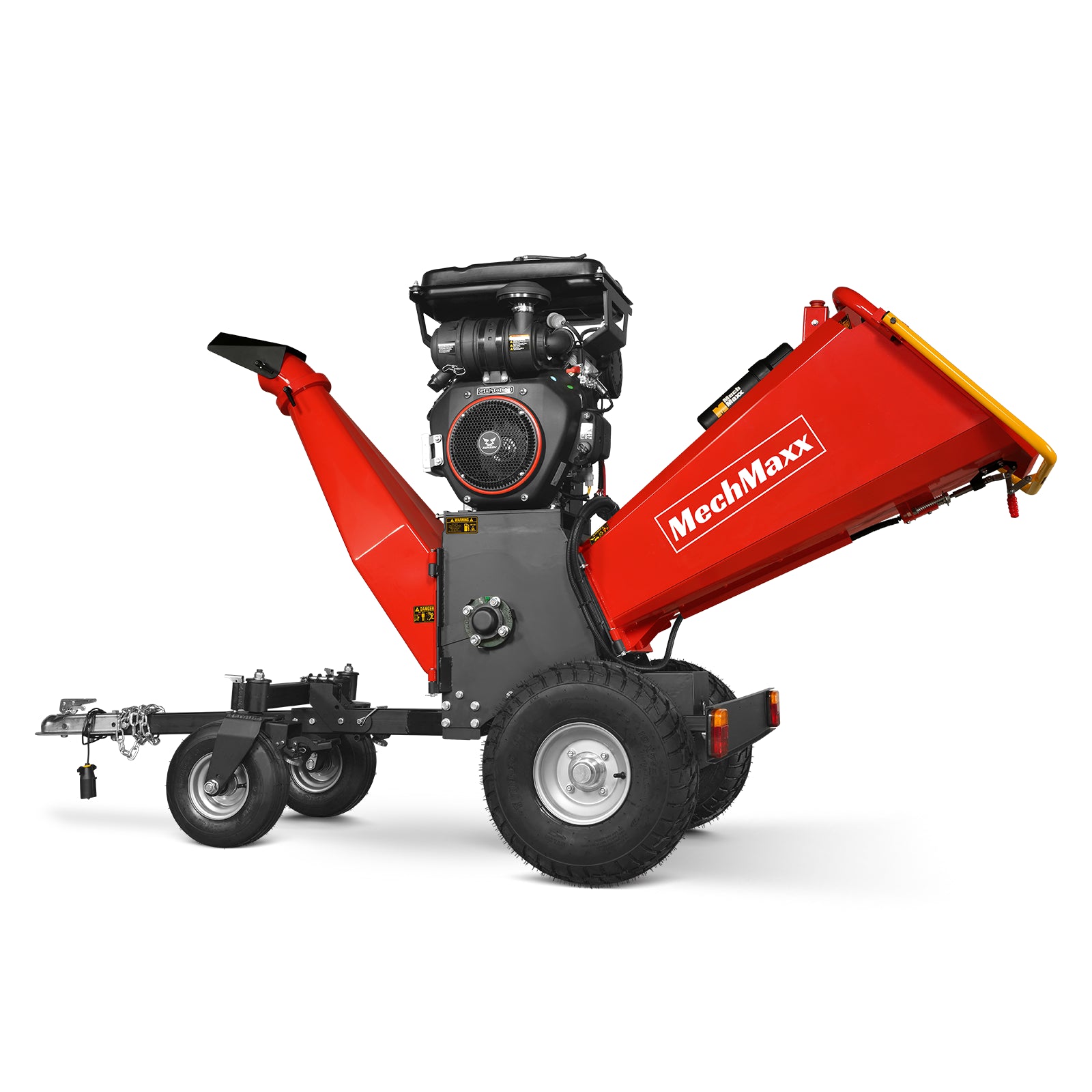 8 inch ZONSEN E-Start 1000cc 35hp Gas Powered 4 - Wheel Drum Wood Chipper with Taillight , B200