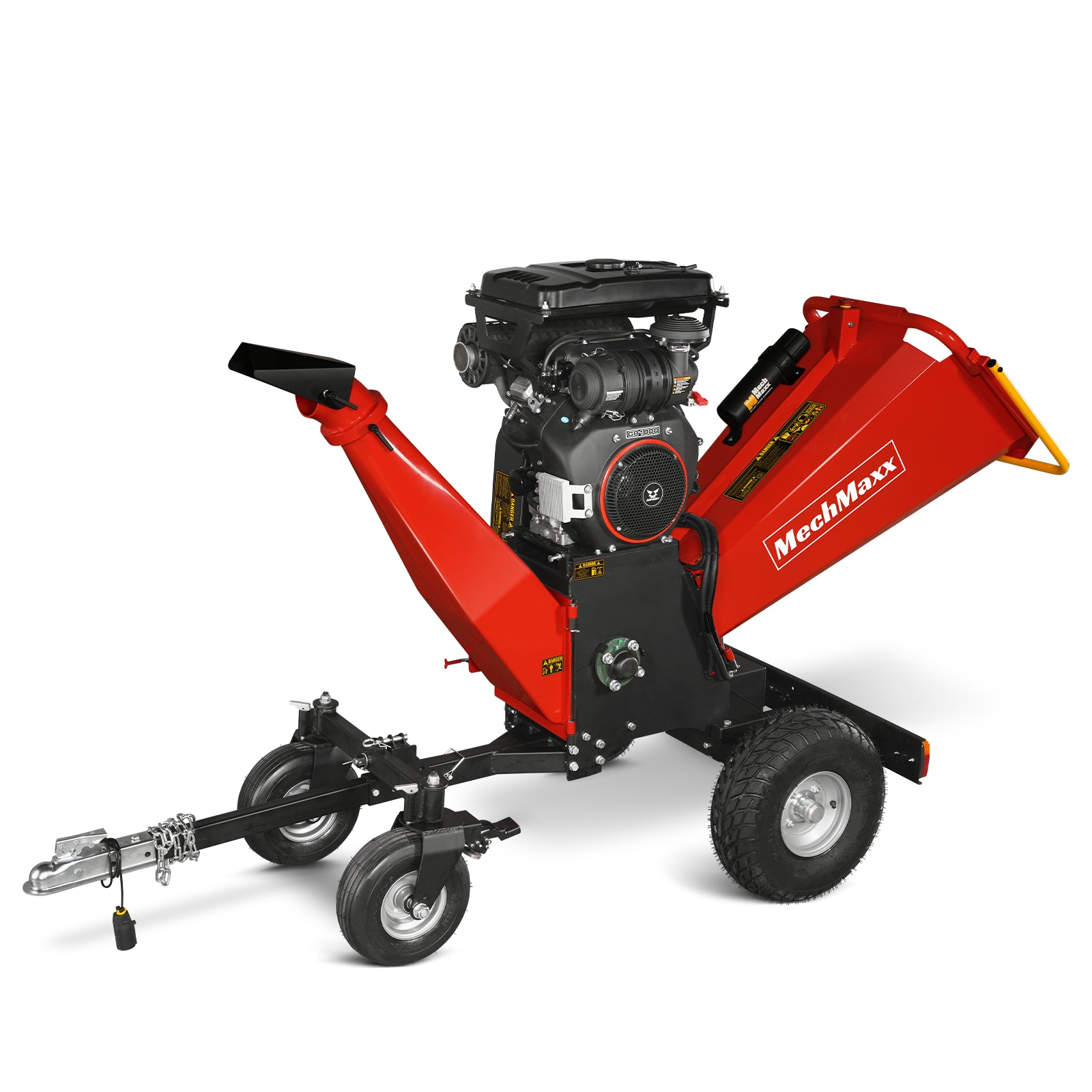 8 inch ZONSEN E-Start 1000cc 35hp Gas Powered 4 - Wheel Drum Wood Chipper with Taillight , B200