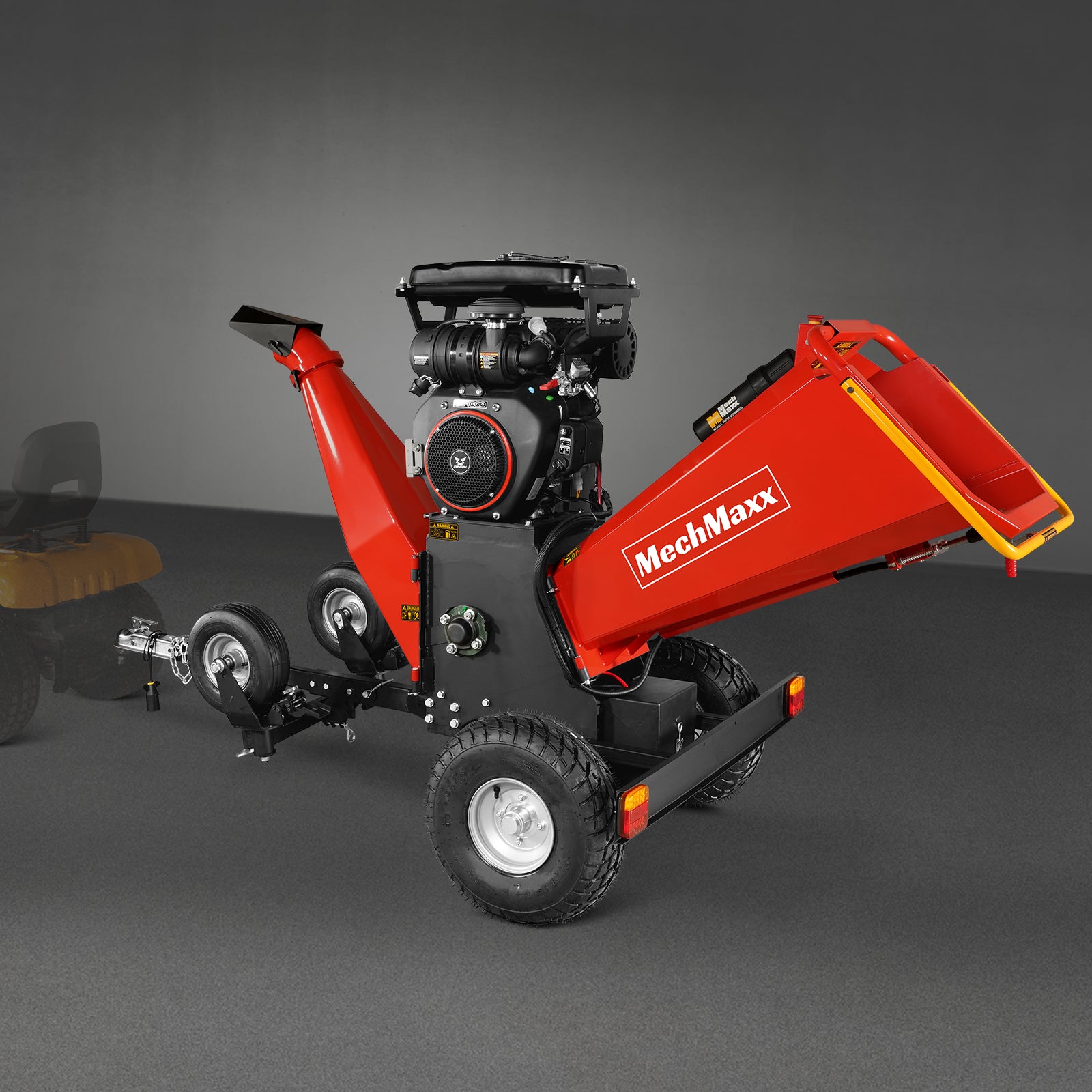 8 inch ZONSEN E-Start 1000cc 35hp Gas Powered 4 - Wheel Drum Wood Chipper with Taillight , B200