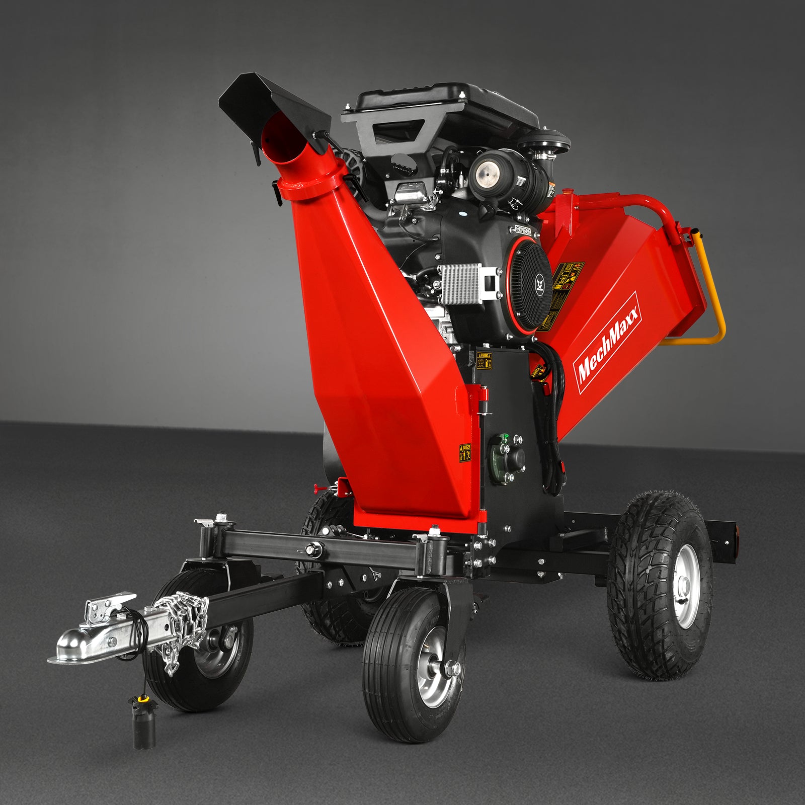 8 inch ZONSEN E-Start 1000cc 35hp Gas Powered 4 - Wheel Drum Wood Chipper with Taillight , B200