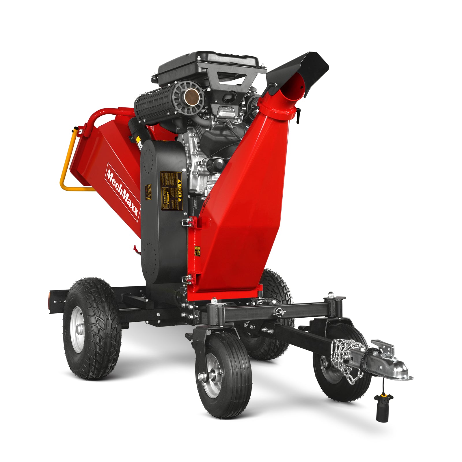 8 inch ZONSEN E-Start 1000cc 35hp Gas Powered 4 - Wheel Drum Wood Chipper with Taillight , B200