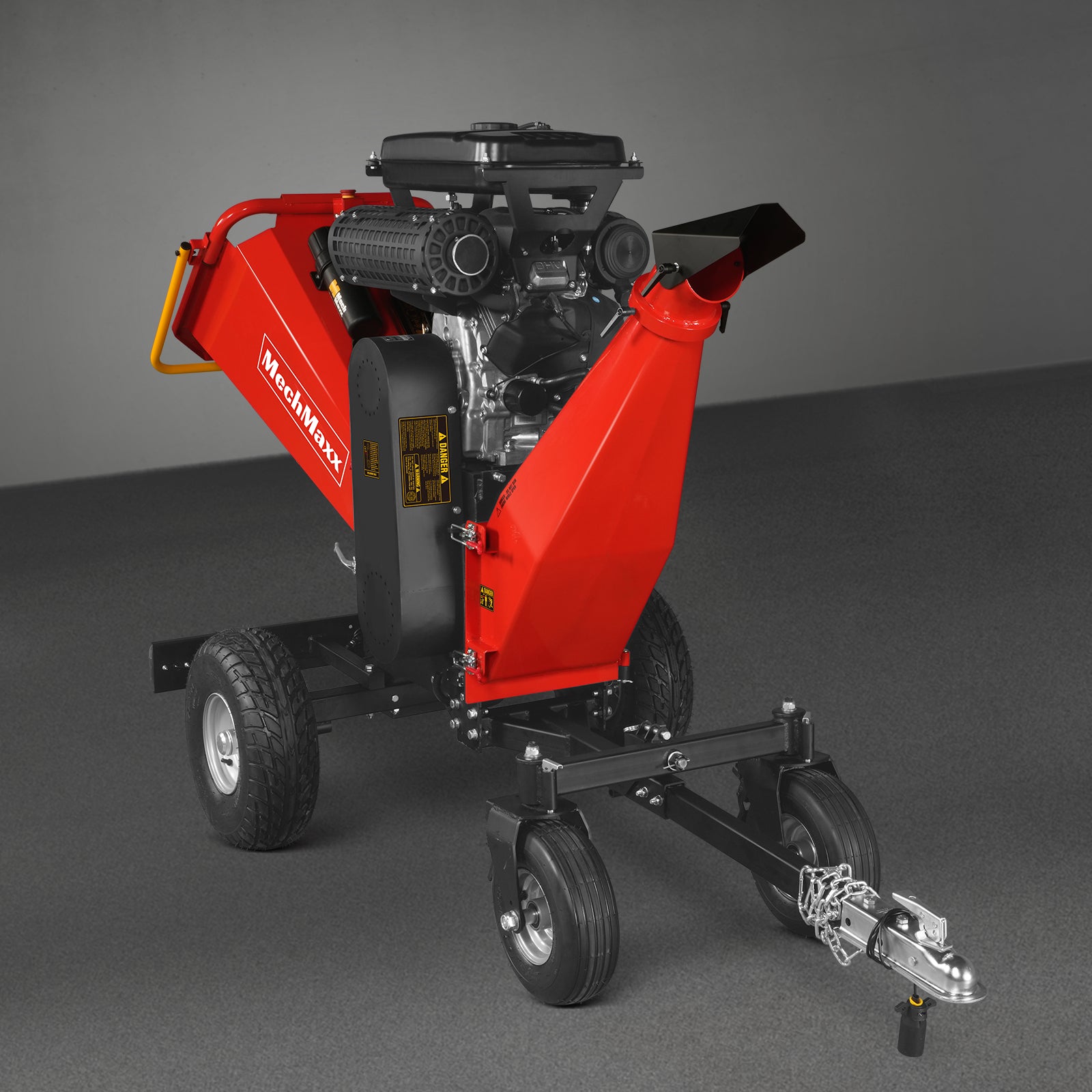 8 inch ZONSEN E-Start 1000cc 35hp Gas Powered 4 - Wheel Drum Wood Chipper with Taillight , B200