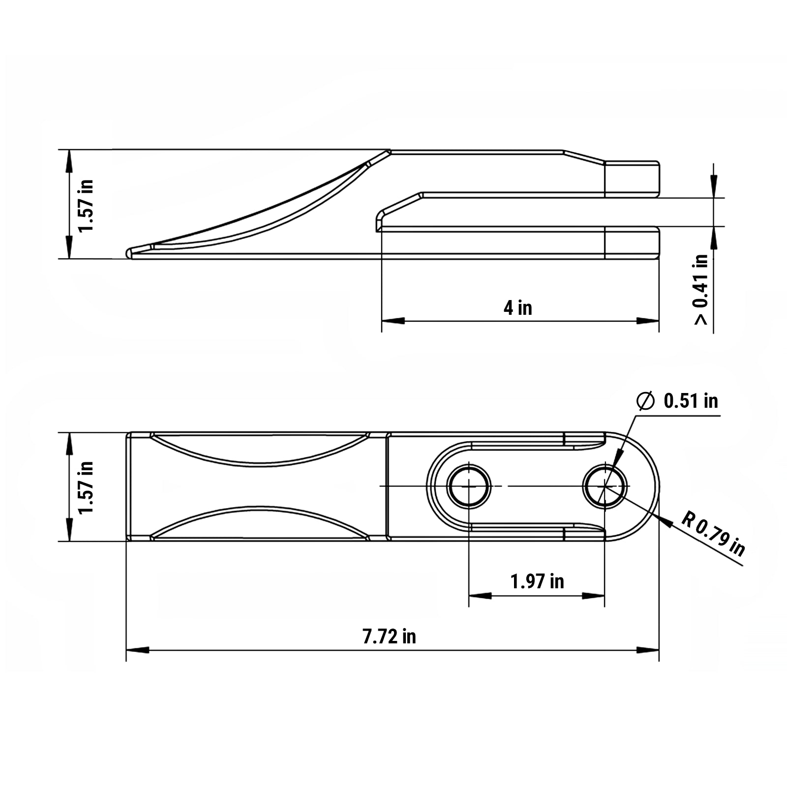 ( 1 Pack / 4 Pcs ) Backhoe Bucket Teeth (for SKU: 150162, 150163, 150164)