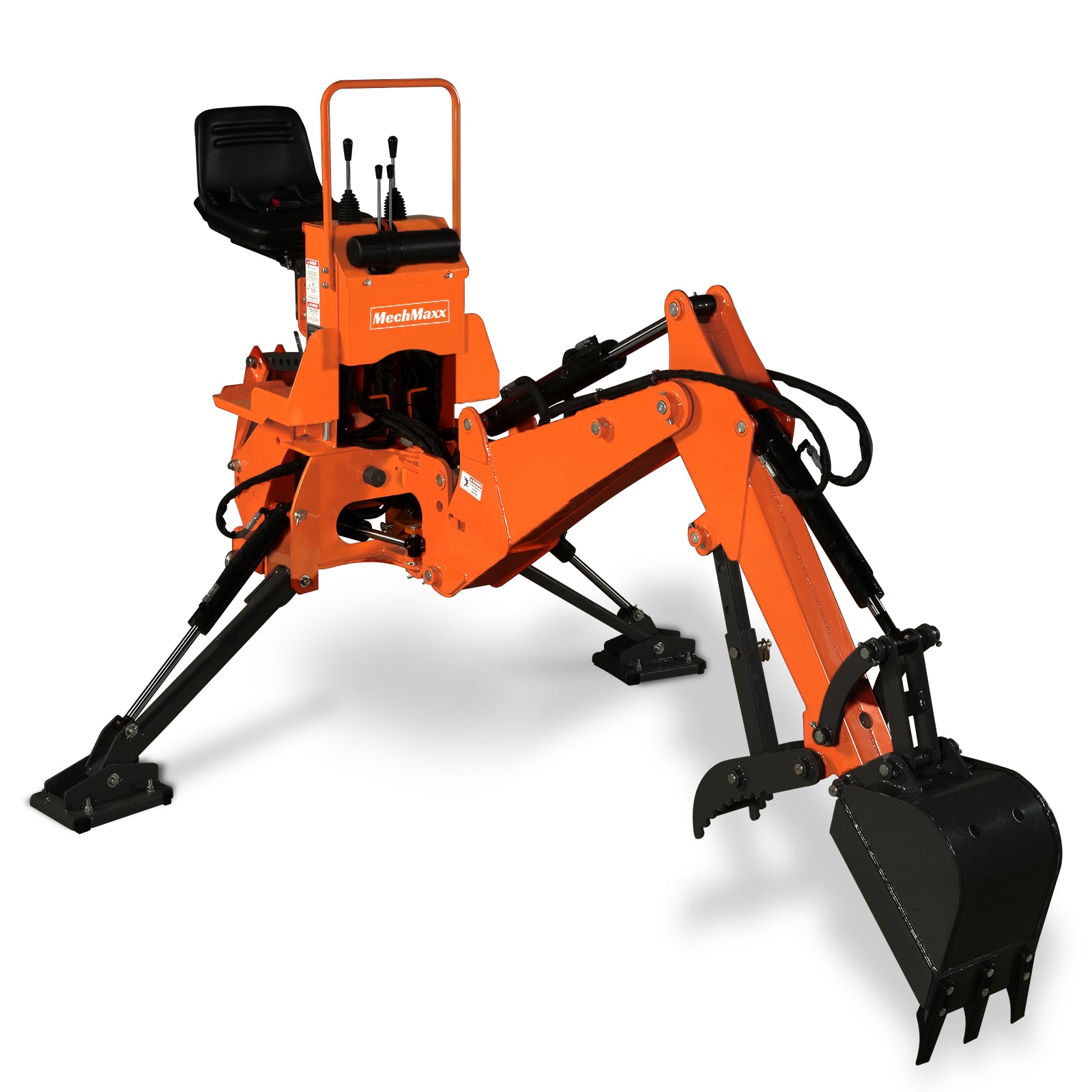 Backhoe Swing Ride MechMaxx 7ft Digging Depth, 15-35HP, 180° Swing Arc PTO Backhoe , BH66