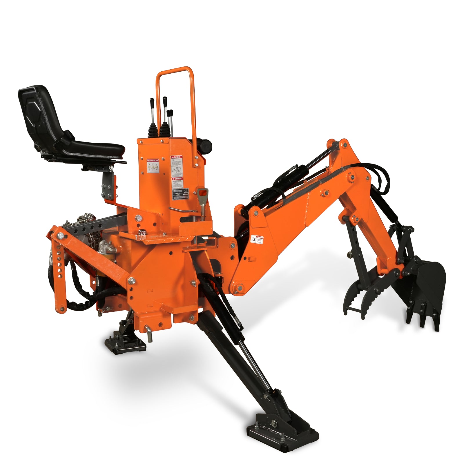 Backhoe Swing Ride MechMaxx 7ft Digging Depth, 15-35HP, 180° Swing Arc PTO Backhoe , BH66