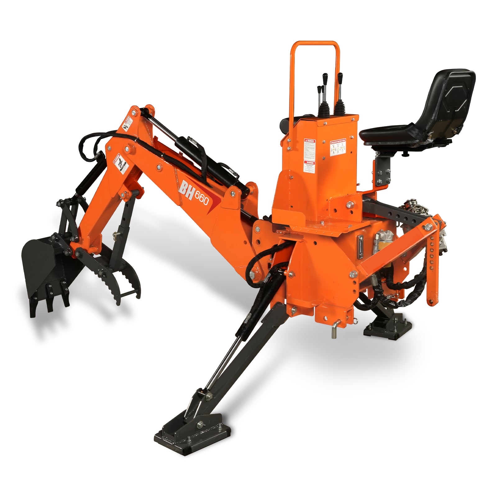Backhoe Swing Ride MechMaxx 7ft Digging Depth, 15-35HP, 180° Swing Arc PTO Backhoe , BH66