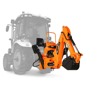 7' Tractor Backhoe Attachment with Mechanical Thumb, 12" Bucket, Self-Contained Pump, for 15-50 HP, Cat. 1 Tractor, BH660