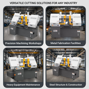 11" Double Column Horizontal Metal Cutting Band Saw, 2-Speed, Hydraulic Feed, 2.8kW Industrial Saw GH4228