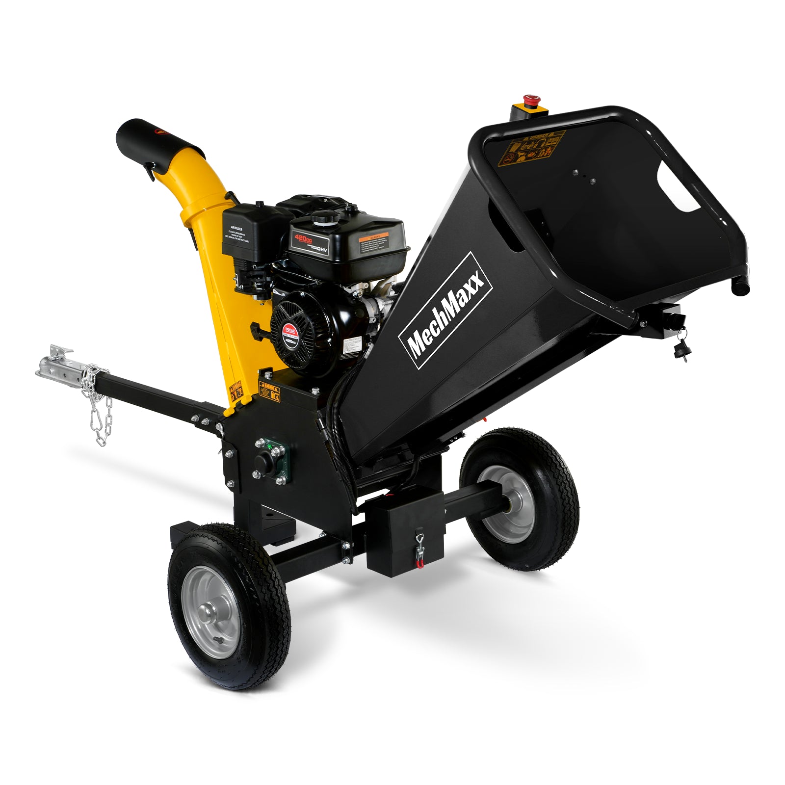 5 inch E-start DUCAR 420cc Gasoline Engine Powered Wood Chipper , GS1500