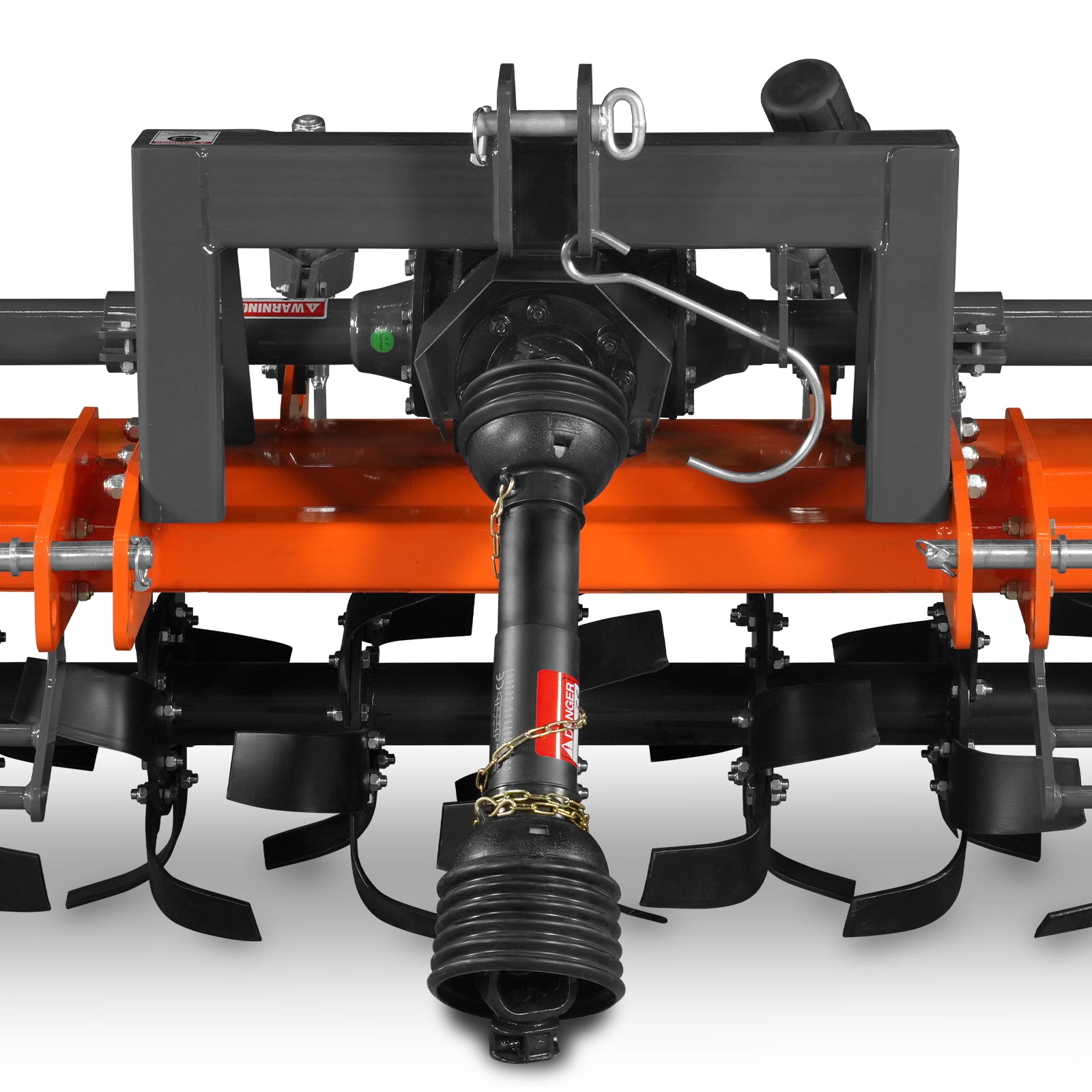 90 in Heavy Duty Rotary Tiller, 3 Point Hitch Cat.2, Gear Drive, PTO Shaft Included with Slip Clutch, 50–90 HP, HRT90