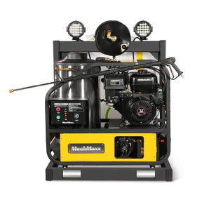 4000 PSI 4 GPM 15 HP ZONSEN E-Start Gas Engine Hot Water Pressure Washer Skid Mounted with 175 Gal Tank, HPW40DT