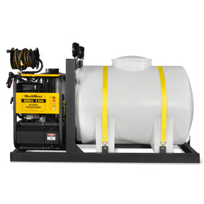 4000 PSI 4 GPM 15 HP ZONSEN E-Start Gas Engine Hot Water Pressure Washer Skid Mounted with 245 Gal Tank, HPW40DBT