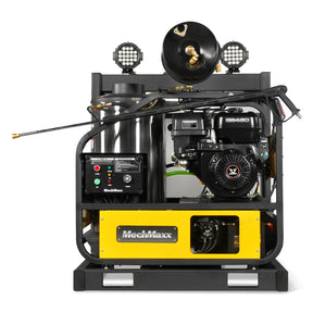 4000 PSI 4 GPM 15 HP ZONSEN E-Start Gas Engine Hot Water Pressure Washer Skid Mounted with 245 Gal Tank, HPW40DBT