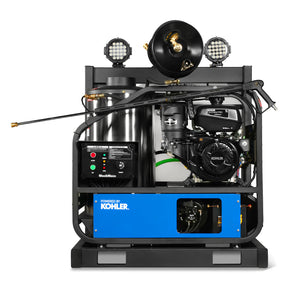 4000 PSI 4 GPM KOHLER E-Start Engine Hot Water Pressure Washer Skid Mounted with 245 Gal Tank, HPW40KBT