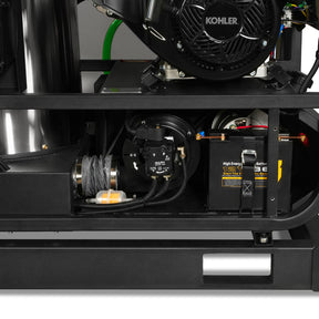 4000 PSI 4 GPM KOHLER E-Start Engine Hot Water Pressure Washer Skid Mounted with 245 Gal Tank, HPW40KBT