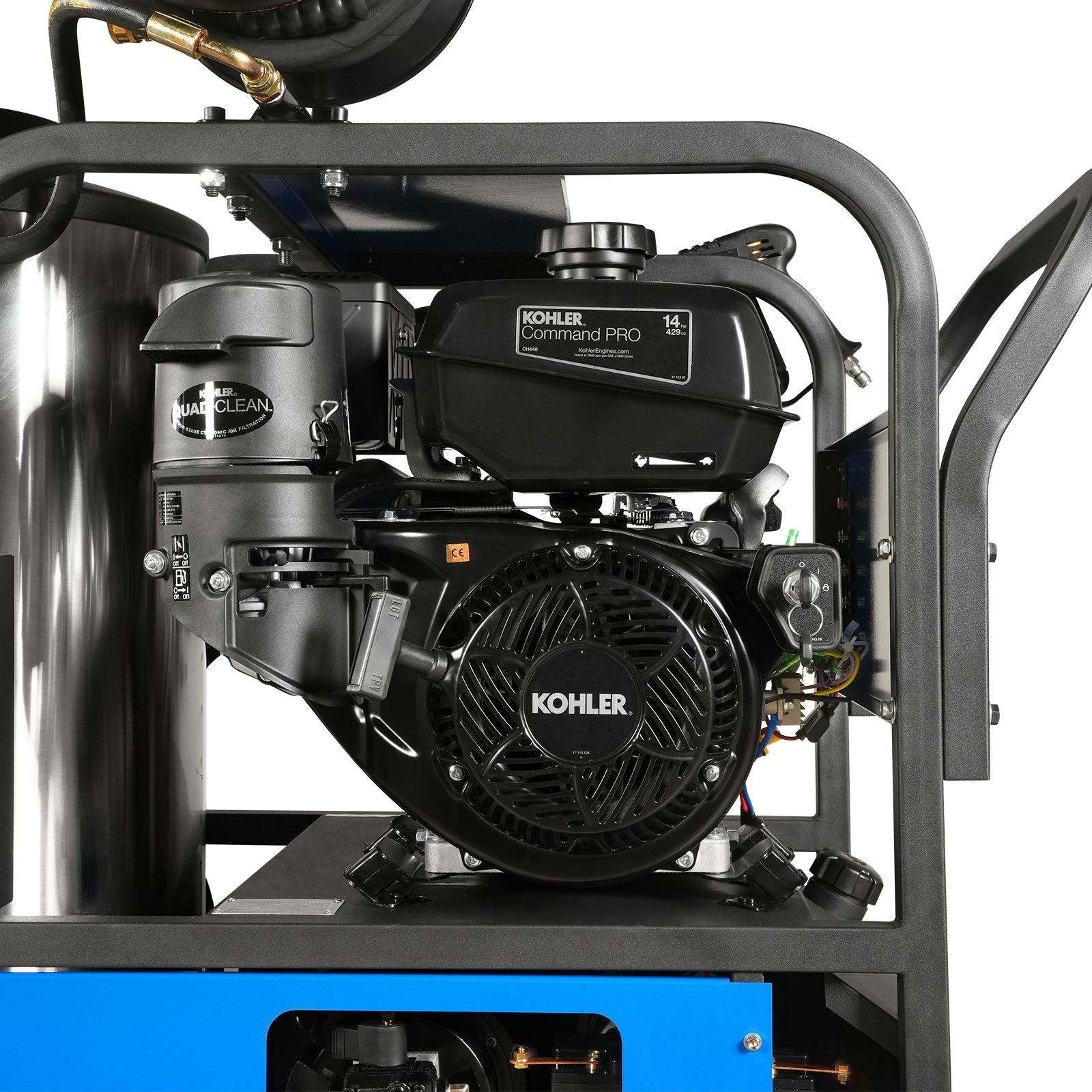 4000 PSI 4 GPM KOHLER E-Start Engine Hot Water Pressure Washer with Hose Reel, HPW40K