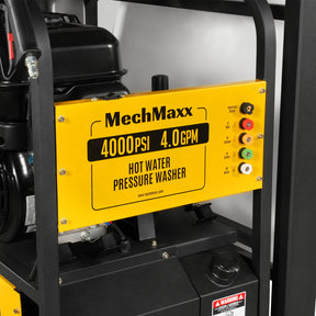 4000 PSI 4 GPM 15 HP ZONSEN E-Start Gas Engine Hot Water Pressure Washer Skid Mounted with 245 Gal Tank, HPW40DBT