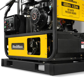 4000 PSI 4 GPM 15 HP ZONSEN E-Start Gas Engine Hot Water Pressure Washer Skid Mounted with 175 Gal Tank, HPW40DT