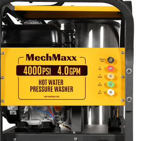 4000 PSI 4 GPM 15 HP ZONSEN E-Start Gas Engine Hot Water Pressure Washer with Hose Reel, HPW40D