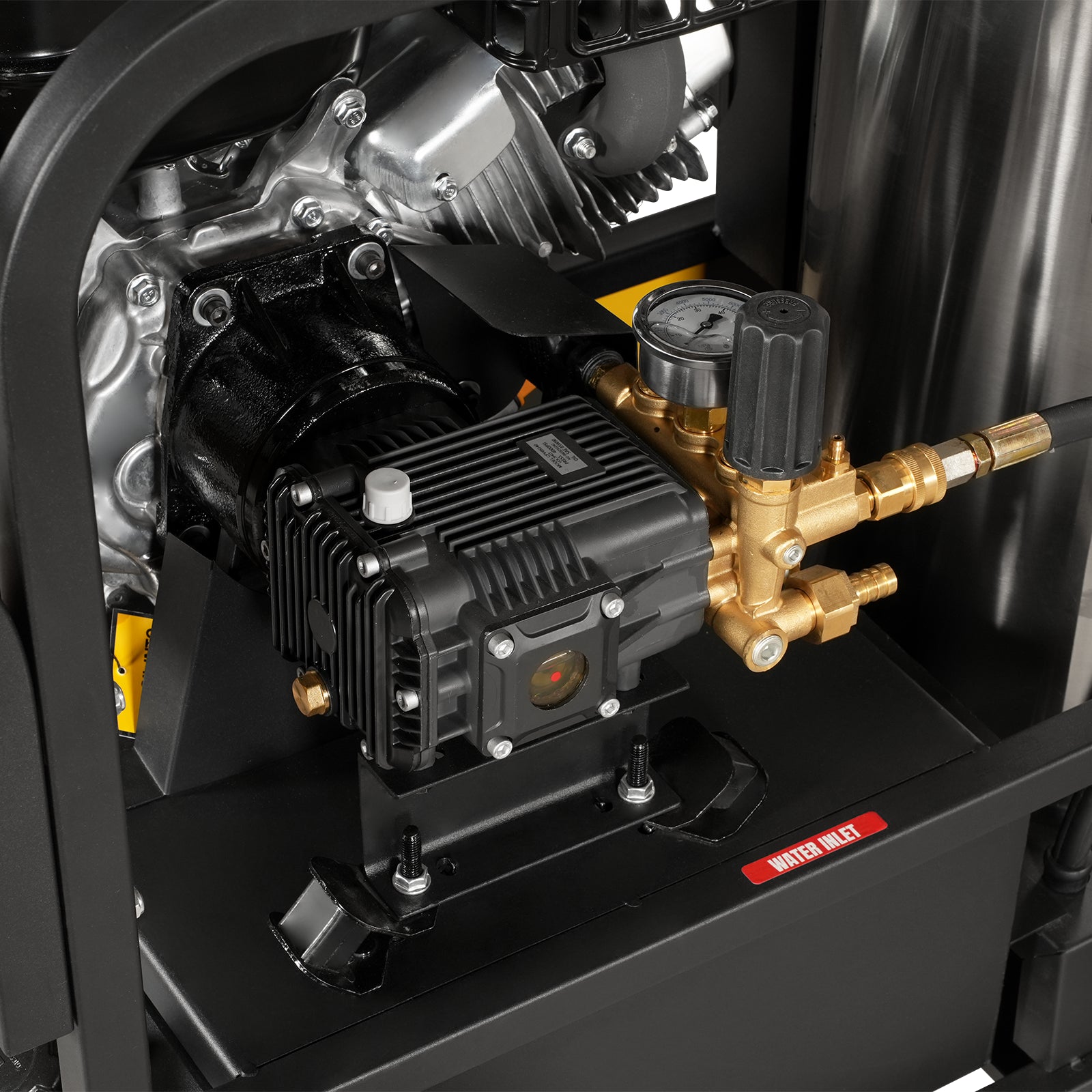 4000 PSI 4 GPM 15 HP ZONSEN E-Start Gas Engine Hot Water Pressure Washer with Hose Reel, HPW40D