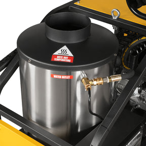 4000 PSI 4 GPM 15 HP ZONSEN E-Start Gas Engine Hot Water Pressure Washer with Hose Reel, HPW40D