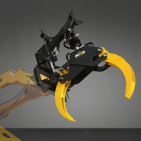 59" Multi-purpose Hydraulic Rotating Log Grapple For Mini Skid Steer, 1500lbs Lift Capacity, 360° Rotational Ability