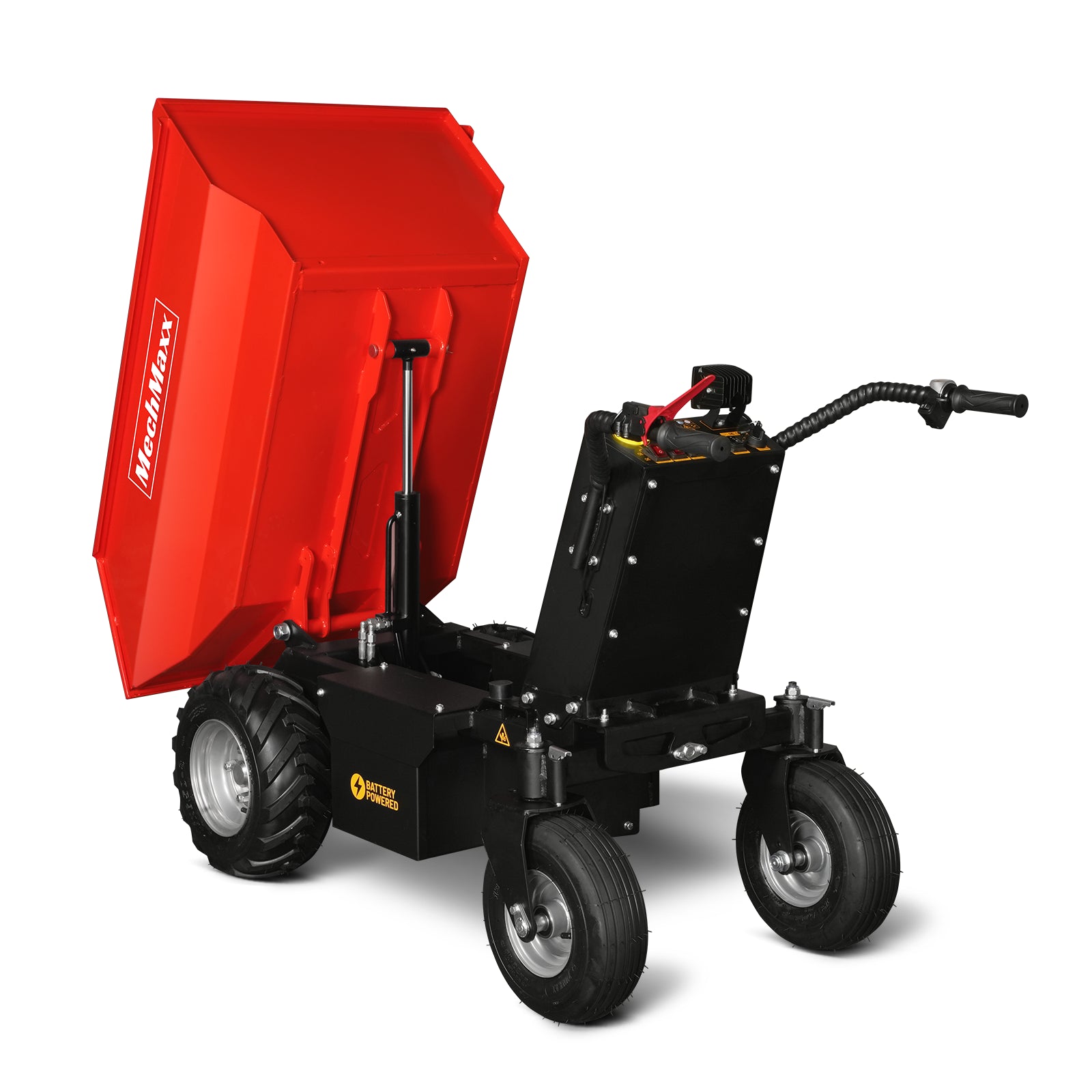 1100 lb 1000W DC Motor 48V Battery Powered Hydraulic Tipping Dump Cart , EH50