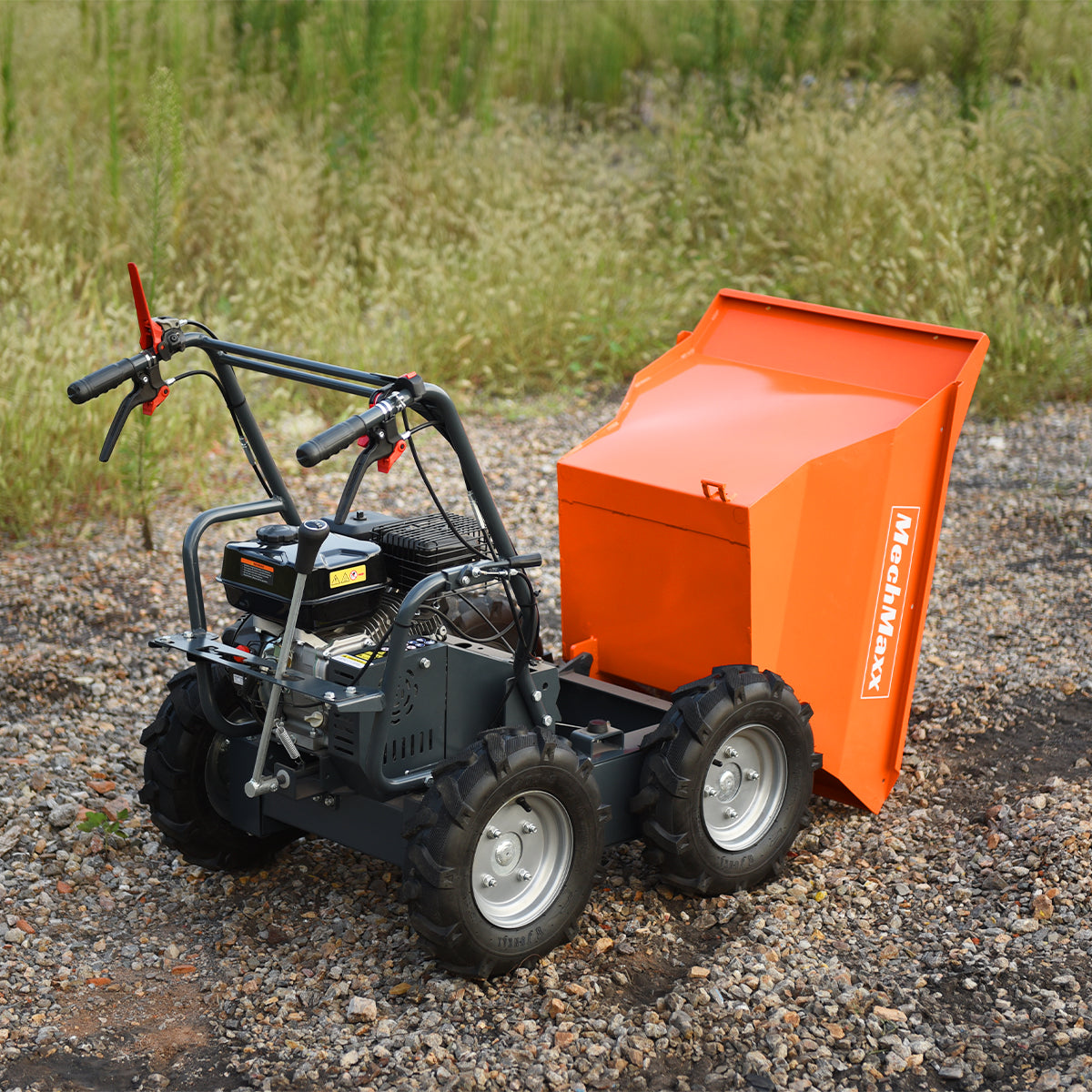 660lbs Capacity 7HP Gas Powered Wheelbarrow  Cart T30 3F+1R Gearbox