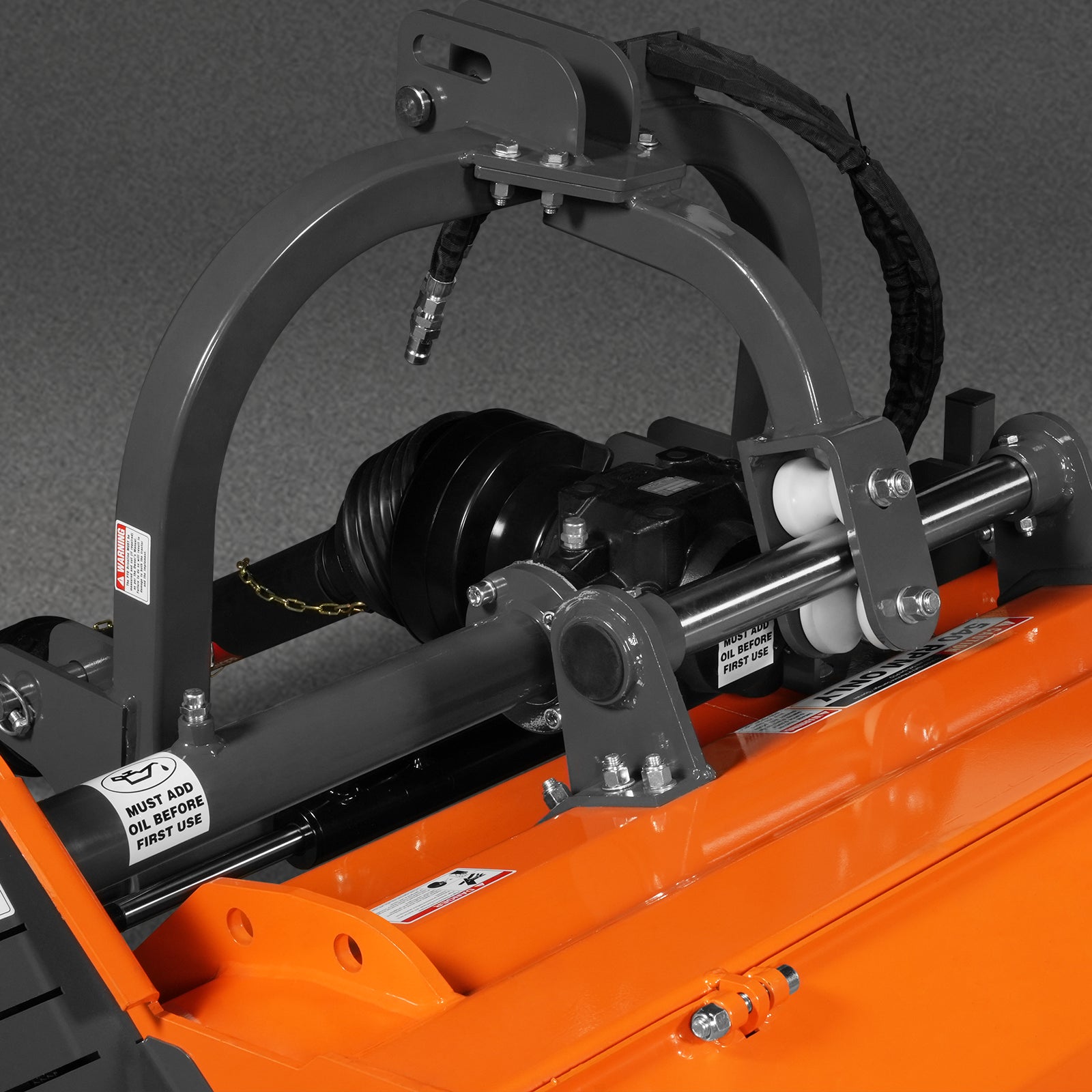 72" Heavy Duty PTO Flail Mower with Hydraulic Side Shift 3 Point 50-75 hp, KDK72H