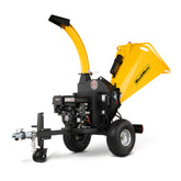 5 inch E-start DUCAR 420cc 15hp Gasoline Engine Powered Disc Wood Chipper with Taillight ,  P4205