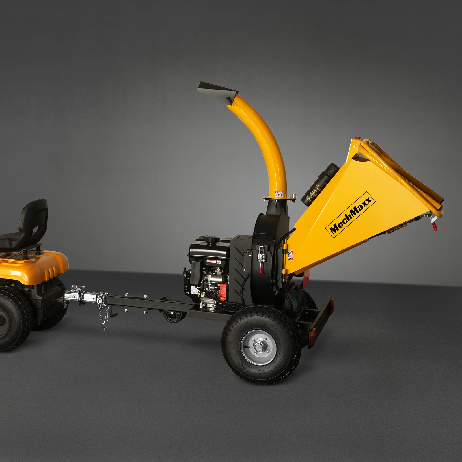 5 inch E-start DUCAR 420cc 15hp Gasoline Engine Powered Disc Wood Chipper with Taillight
