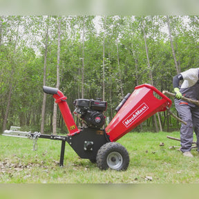 4 inch DUCAR 212cc 7hp Gas Engine Powered Wood Chipper with Towbar, GS650