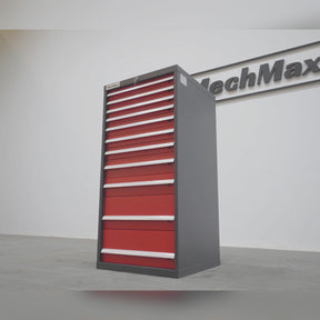 Heavy Duty Modular Drawer Cabinet – 11 Drawer Tool Storage Organizer, Steel Construction, 59" H x 28.5" W x 28.5" D