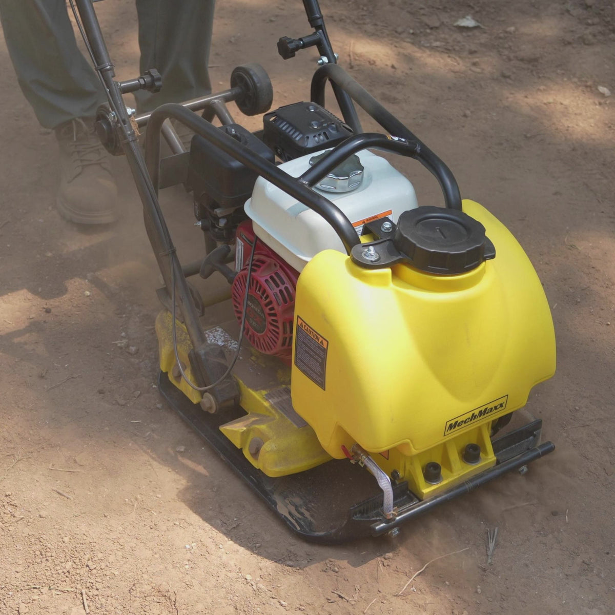 Honda GX160 Vibratory Plate Compactor with Wheel Kit, 3150 lb Centrifugal Force for Soil, Gravel, Asphalt and Paver Base, PC80H