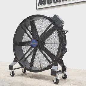 47" Portable Industrial Fan with Variable High-Efficiency PMSM Motor,Mobile High Volume Floor Fan for Warehouse,Workshop & Gym
