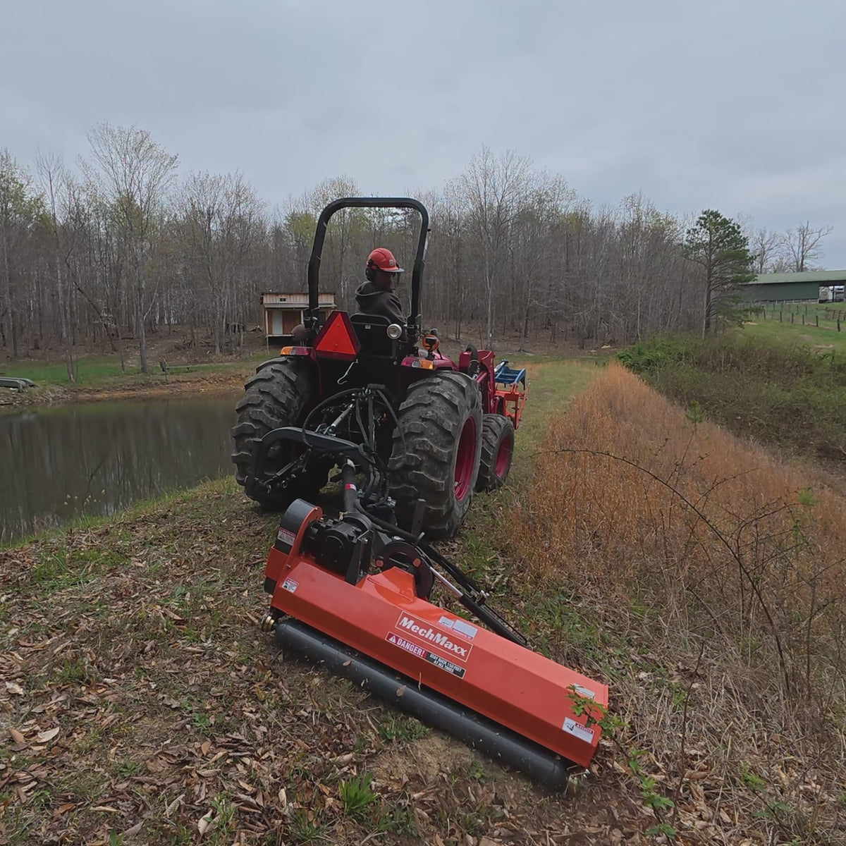 60" Standard 3Point Offset Flail Ditch Bank Mower,  25-60HP,  VAM60