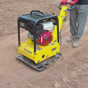 Honda GX270 Reversible Plate Compactor with Wheel Kit and Extension Plates, 6750 lb Centrifugal Force, PC180H