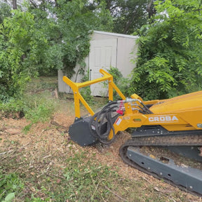 37"Mini Skid Steer Drum Forestry Brush Mulcher Attachment,  Hydraulic Flow Range 11 To 16 GPM, MCH37