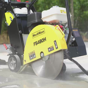 15 HP Walk-Behind Concrete Floor Saw, 20 in Blade, 7 in Cutting Depth, FS480Z
