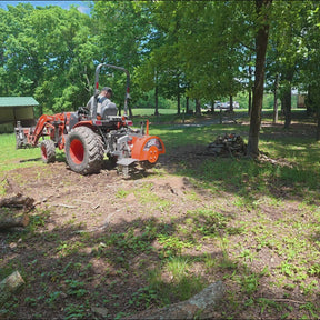 3-Point PTO Stump Grinder with 34 Carbide Teeth (PTO Shaft Included with Slip Clutch),  for 15-45HP Tractor,  SG24PRO