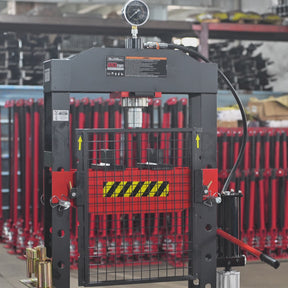 20 Ton H-Frame Air/Hydraulic Shop Press with Press Pin Kit, Fully Welded Steel Frame, Safety Guard, Foot Pedal Control, HSP20