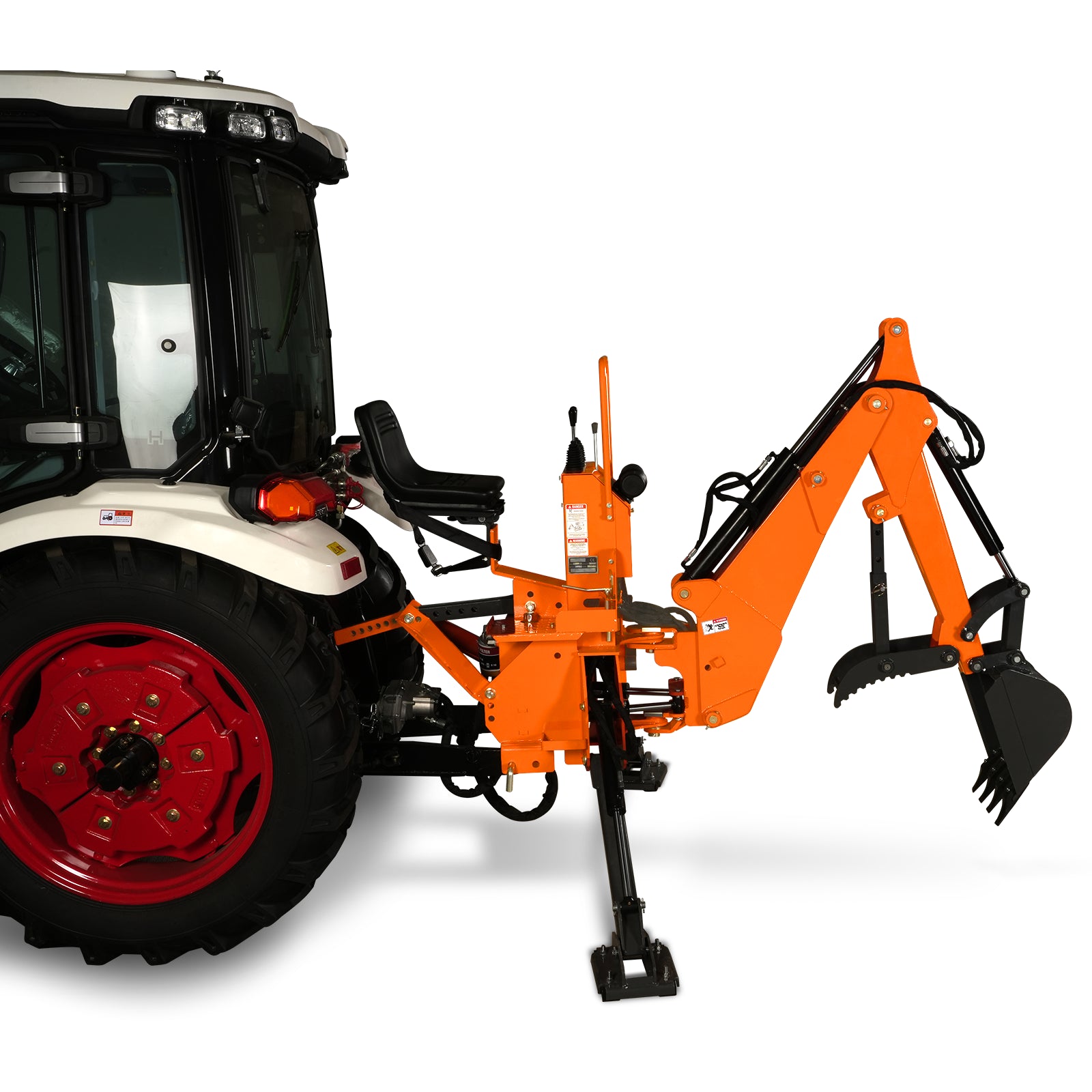 Backhoe Swing Ride MechMaxx 8ft Digging Depth, 25-45HP, 180° Swing Arc PTO Backhoe , BH76