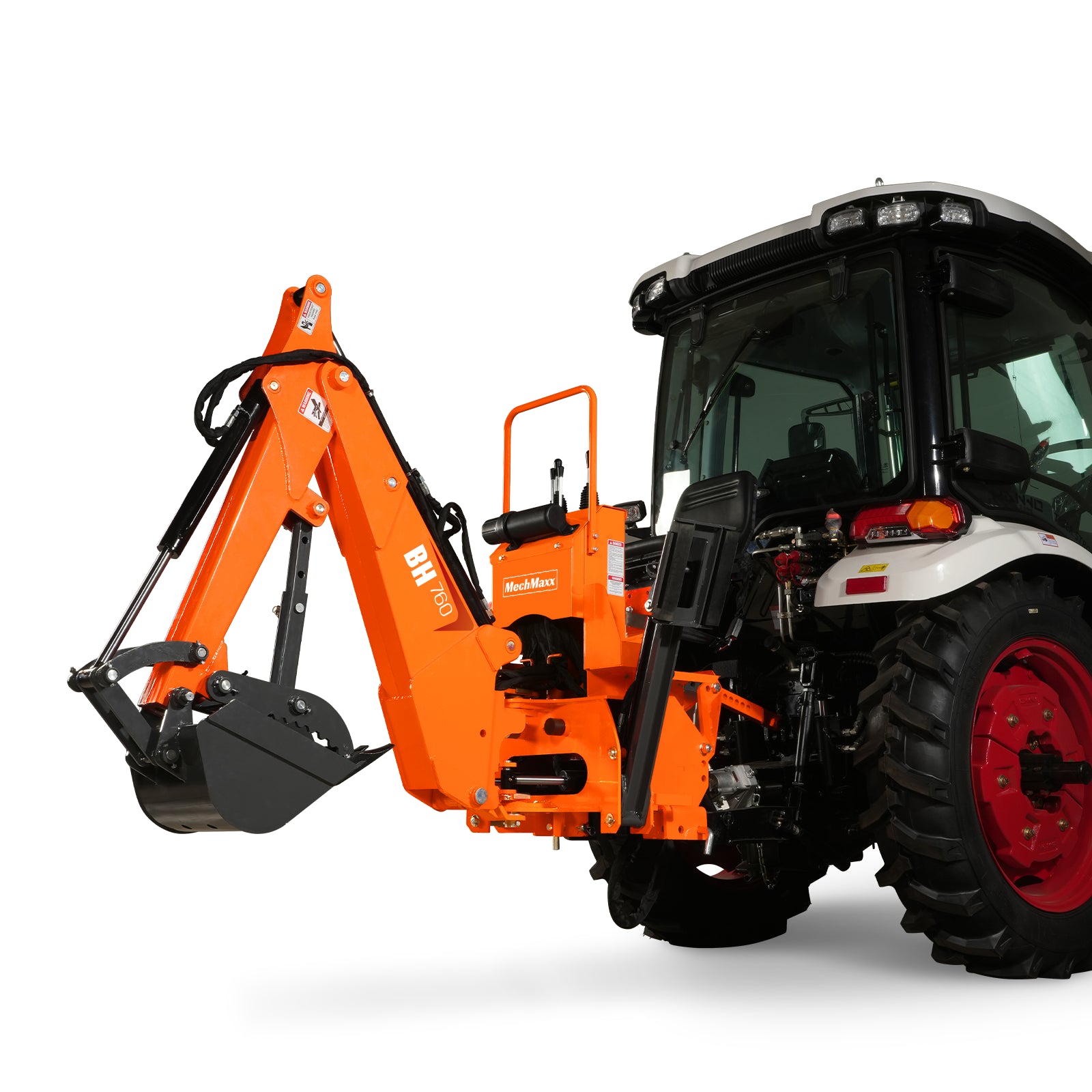 Backhoe Swing Ride MechMaxx 8ft Digging Depth, 25-45HP, 180° Swing Arc PTO Backhoe , BH76
